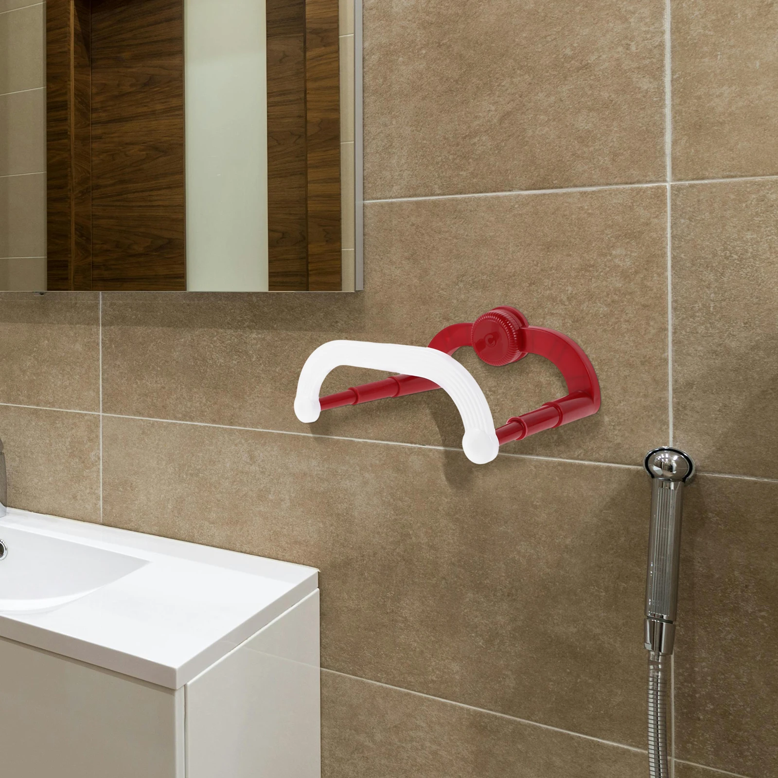 

Plastic Wall Basin Bracket Bathroom Washbasin Rack RV Storage Spacesaving Nodrill Adjustable Durable Multifunctional Shower