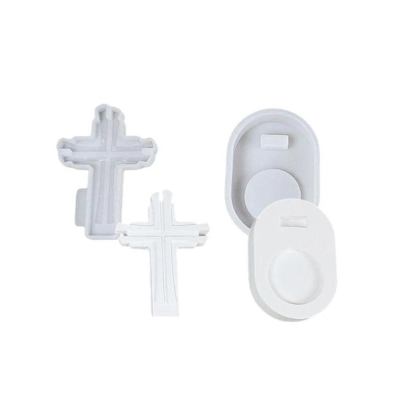 A52E Smooth Silicone Mould for Crafting Crosses Plaster and Plaster Decoration