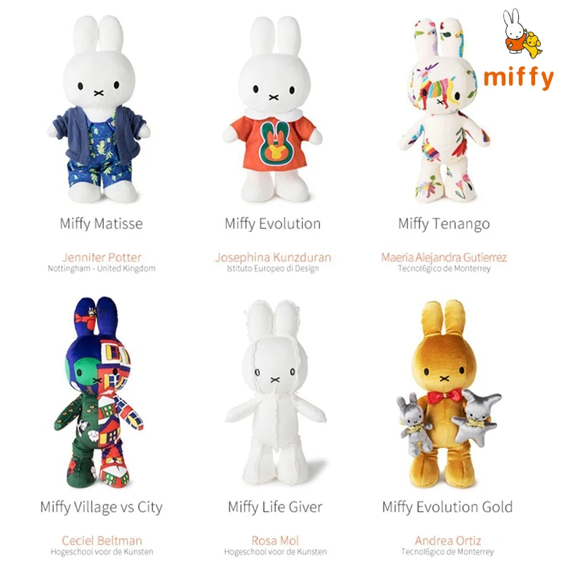 

Genuine Miffy Plush Doll 34cm Cartoon 65th Anniversary Celebration Series Stuffed Toy Kawaii Anime Accessories Girl Perfect Gift