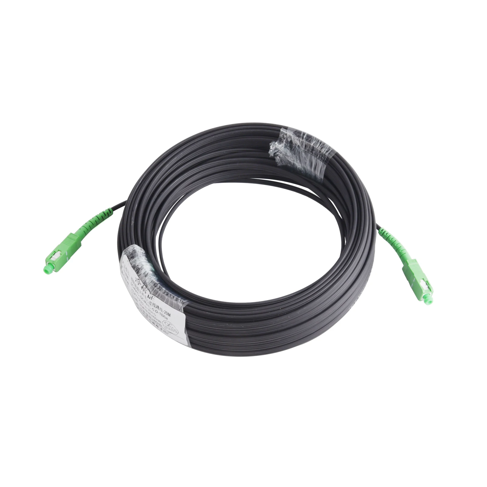 Fiber Optic Wire APC SC to APC SC Optical Single-mode 1-core Outdoor Extension Cable Simplex Patch Cord 20M/30M/40M/50M/60M/70M