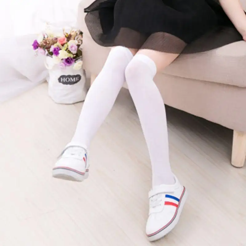 195E أطفال بنات الخريف جوارب أنبوبية طويلة مشرق الحلو لون الحلوى الطفل الأميرة الفخذ