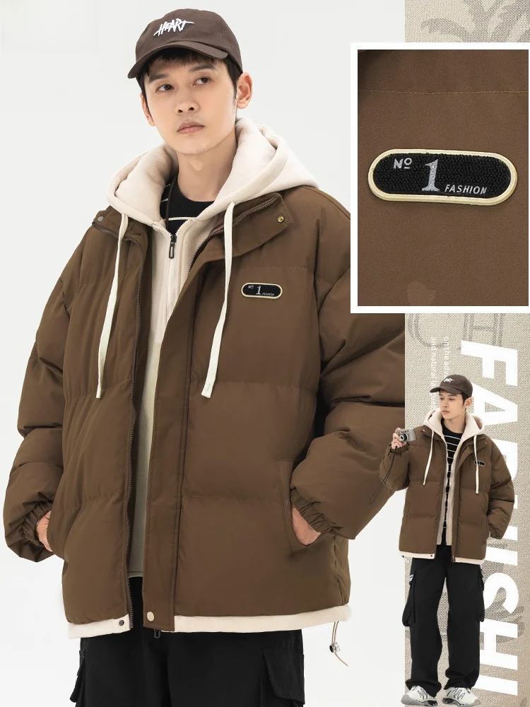 

Утепленная хлопковая куртка мужская зимняя теплая верхняя одежда с капюшоном повседневная на молнии с наполнителем из полиэфирного волокна цветная