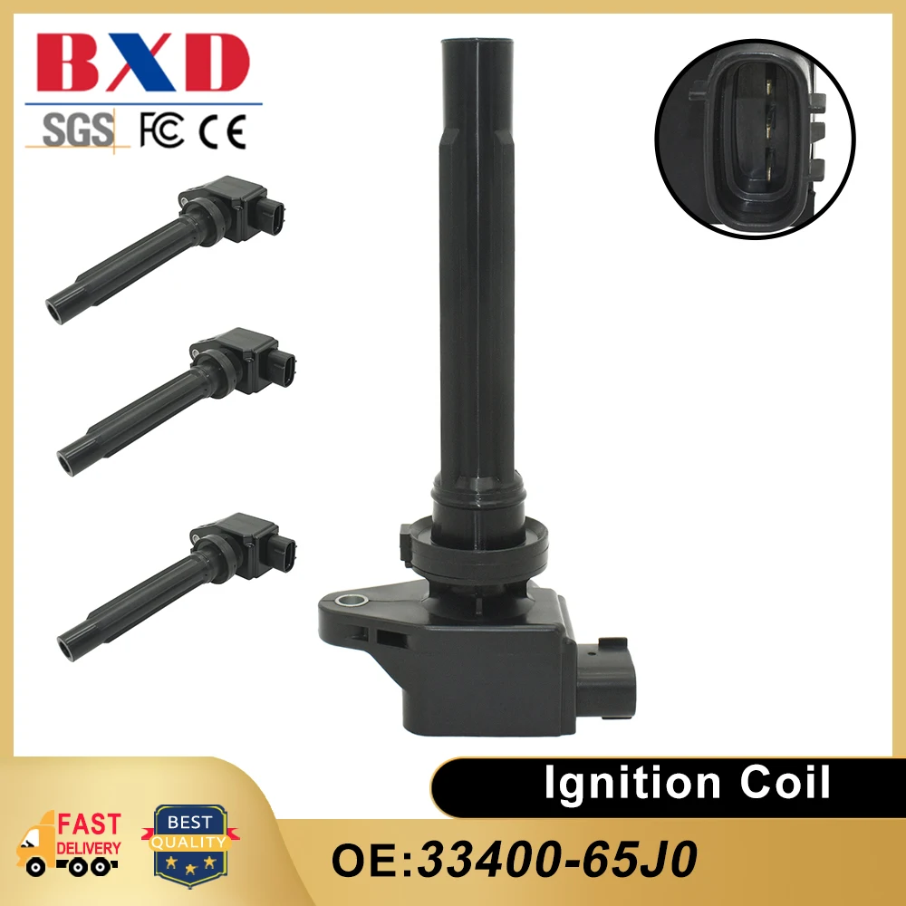 1/4PCS Ignition Coil 33400-65J0 H6T11371 For Suzuki Grand Vitara 2006-2008 2.7L, SX4 2007-2009 2.0L