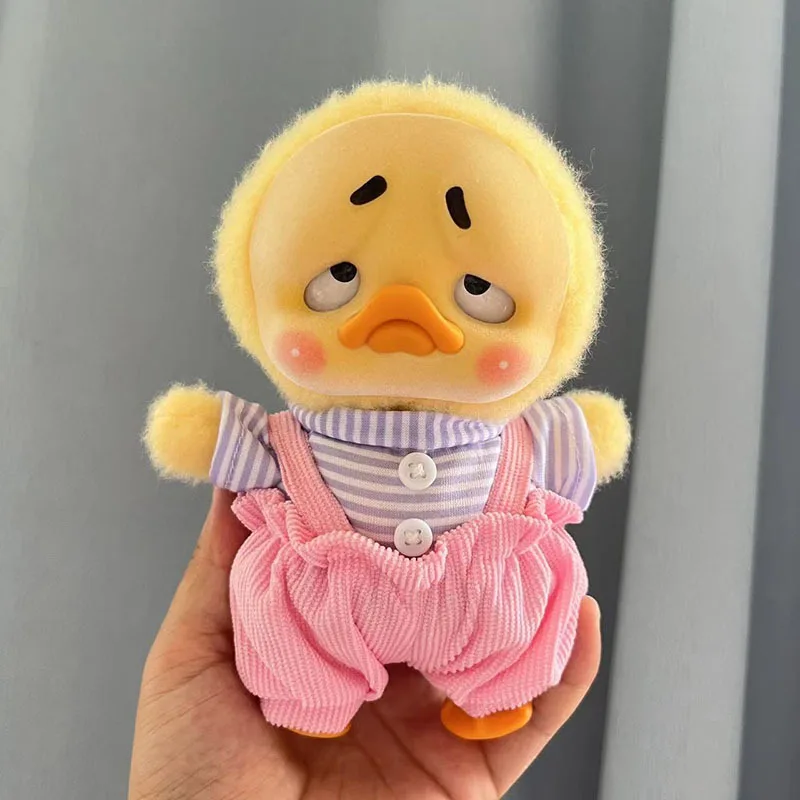 Conjunto de ropa de pato para guardería, Serie de felpa, accesorios bonitos para bebés, ropa de muñeca de pato amarillo pequeño