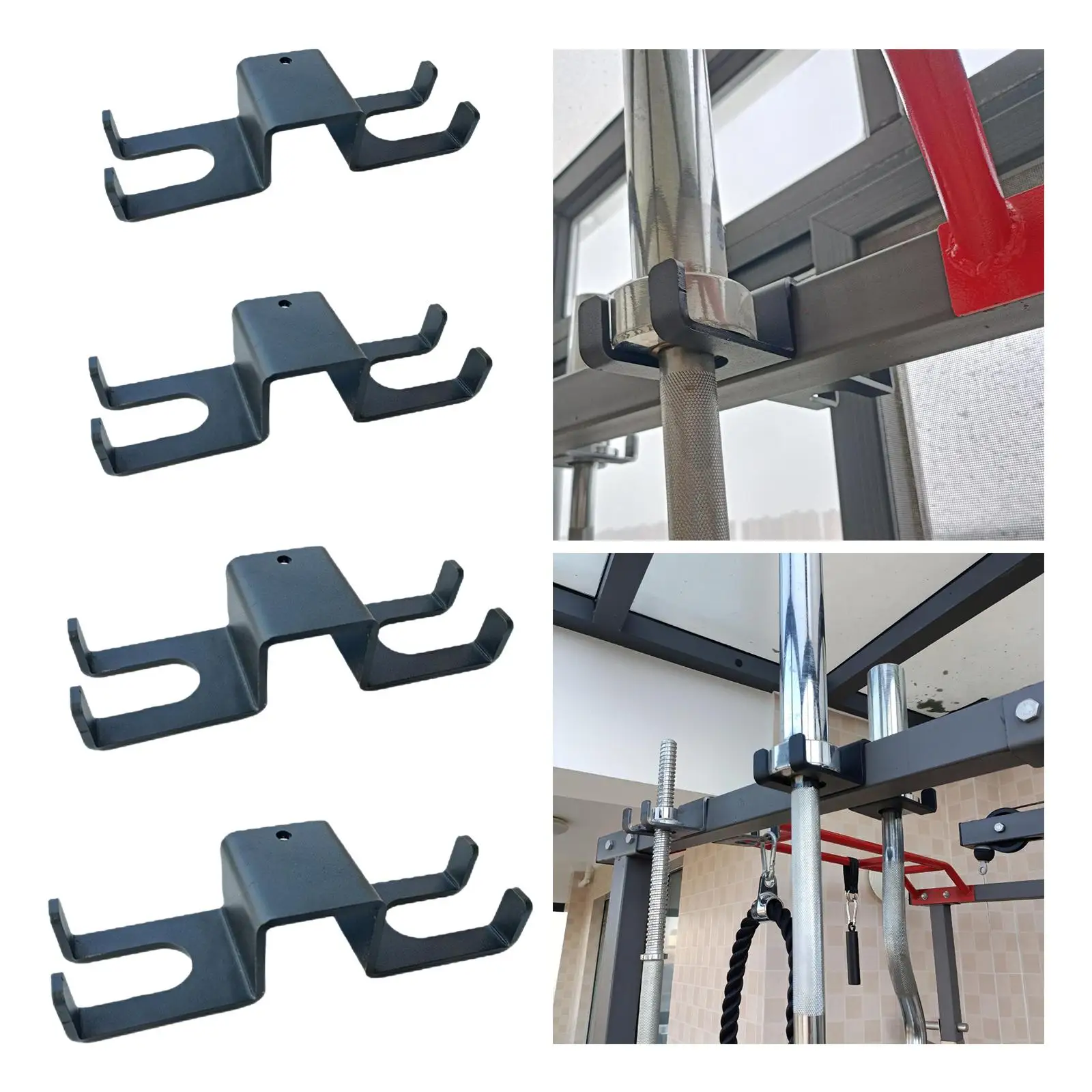 Squat Rack Easy to Install Weight Bar Rack Fitness Rack Space Saving Strength Training Barbell Bar Bracket for Home Gym Garage