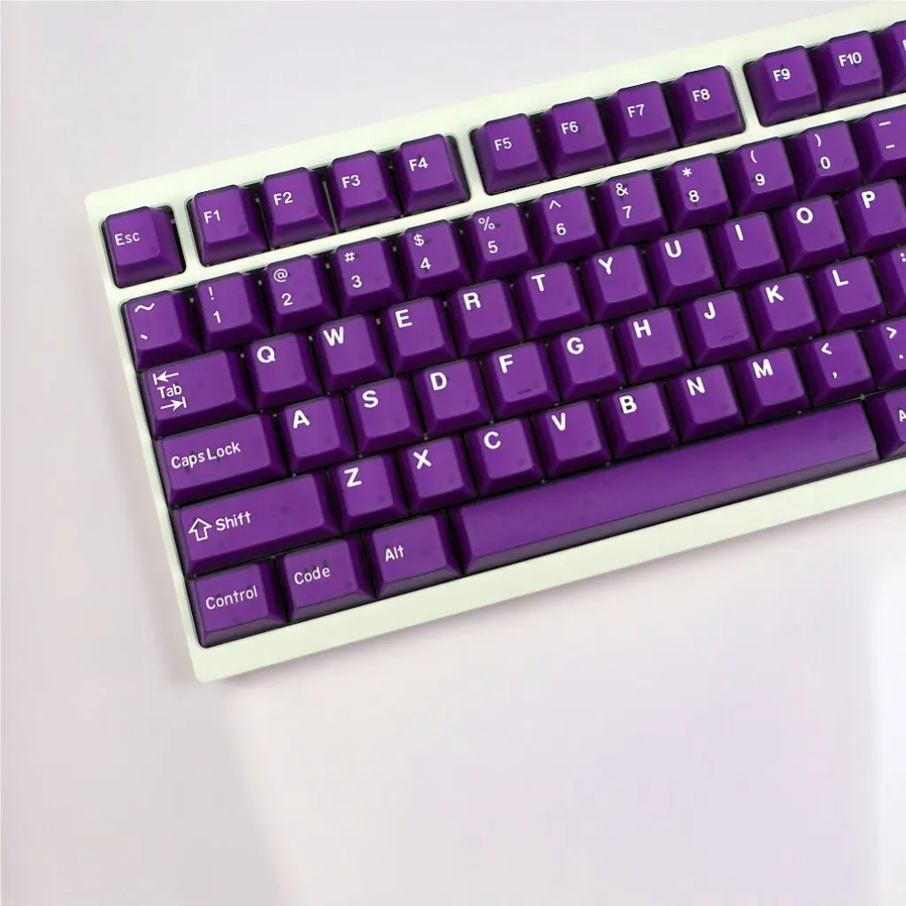 

Semi-transparent purple transparent original height keycap 174 keys PBT two-color injection molding custom mechanical keyboard