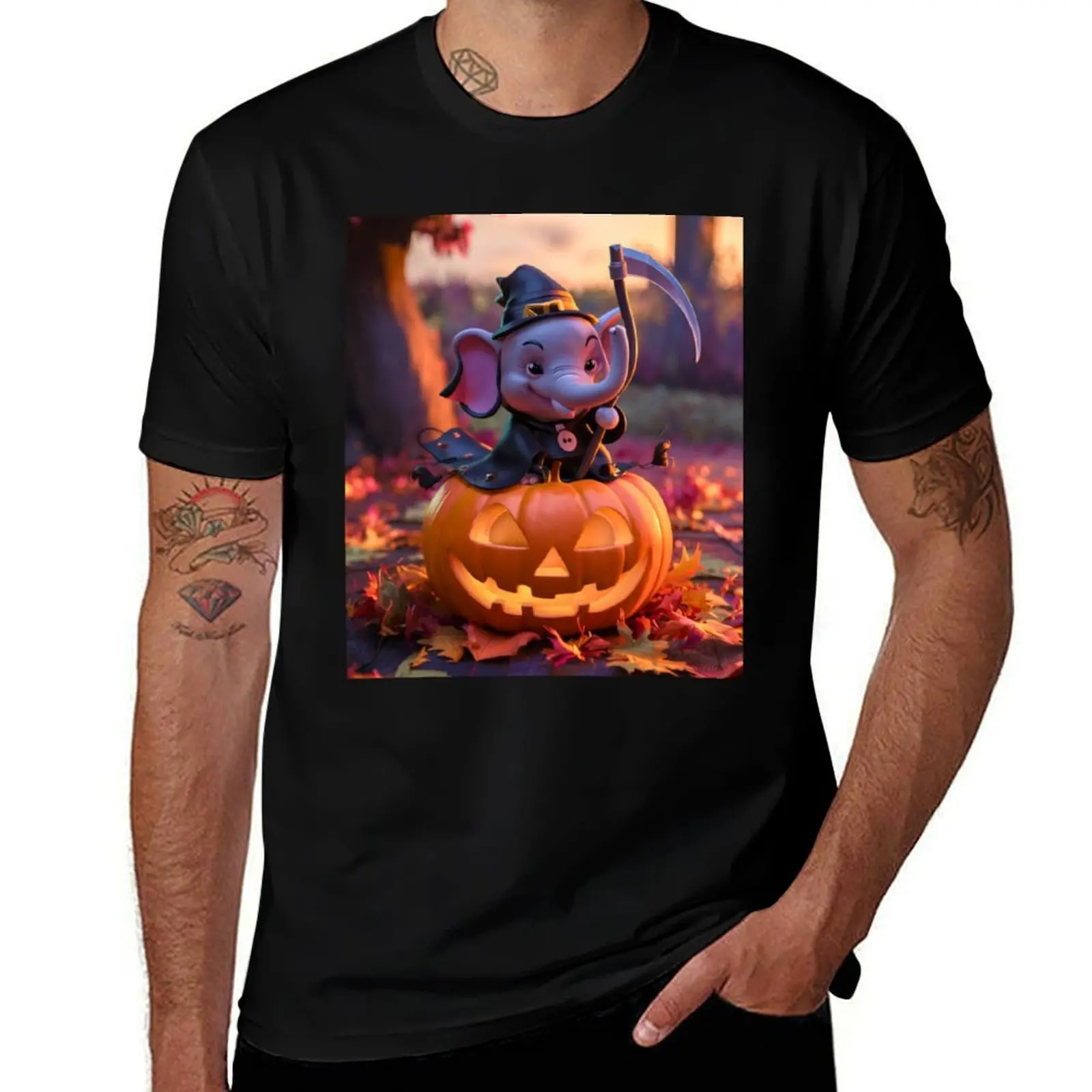 

Elephant Portrait. halloween elephant T-Shirt men t shirt cotton 100% man t shirts for men casual T-Shirt