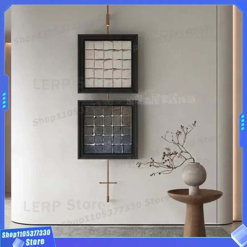 Modern Light Luxury Wall Lamp With Hanging Painting For Hotel Entrance Corridor Living Room Decor Tea Room Background Art