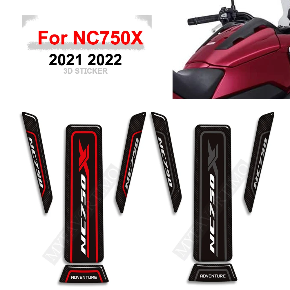 แผ่น NC750X น้ำมันสำหรับฮอนด้า NC 750 x nc750x ถังน้ำมันเชื้อเพลิงรถจักรยานยนต์สติกเกอร์ป้องกันชุด decals 2021 2022