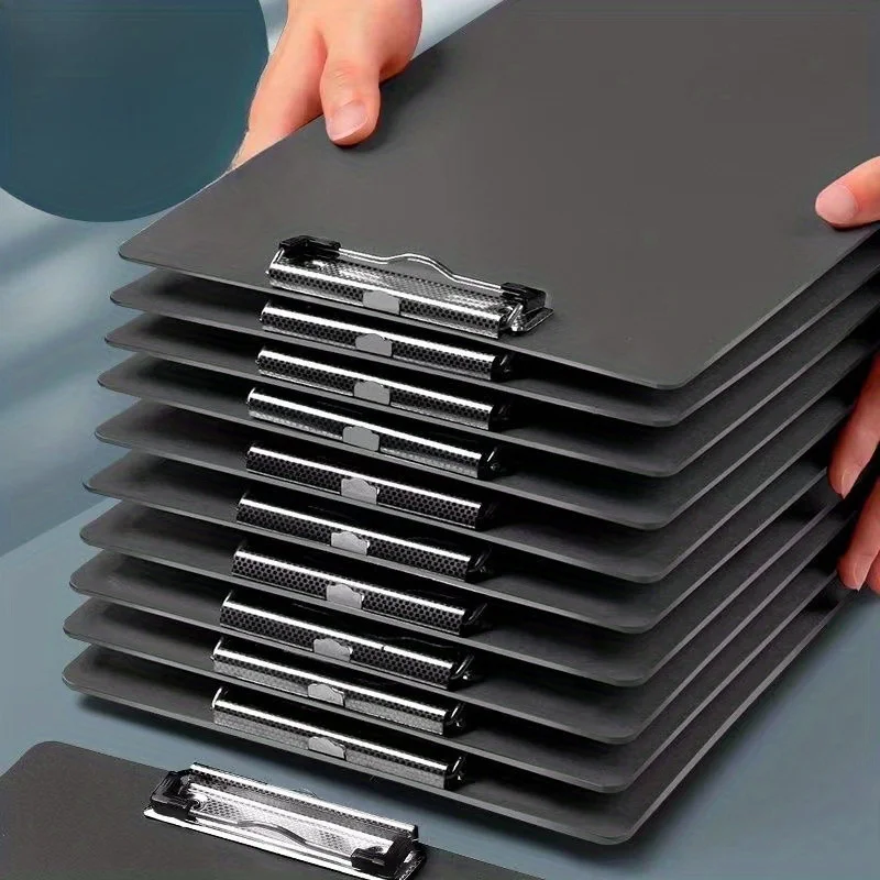 

5-Pack A4 Clipboard Set, Durable Plastic Writing Boards, Data Folder Clipboards for Bills, Invoices, and Service Forms