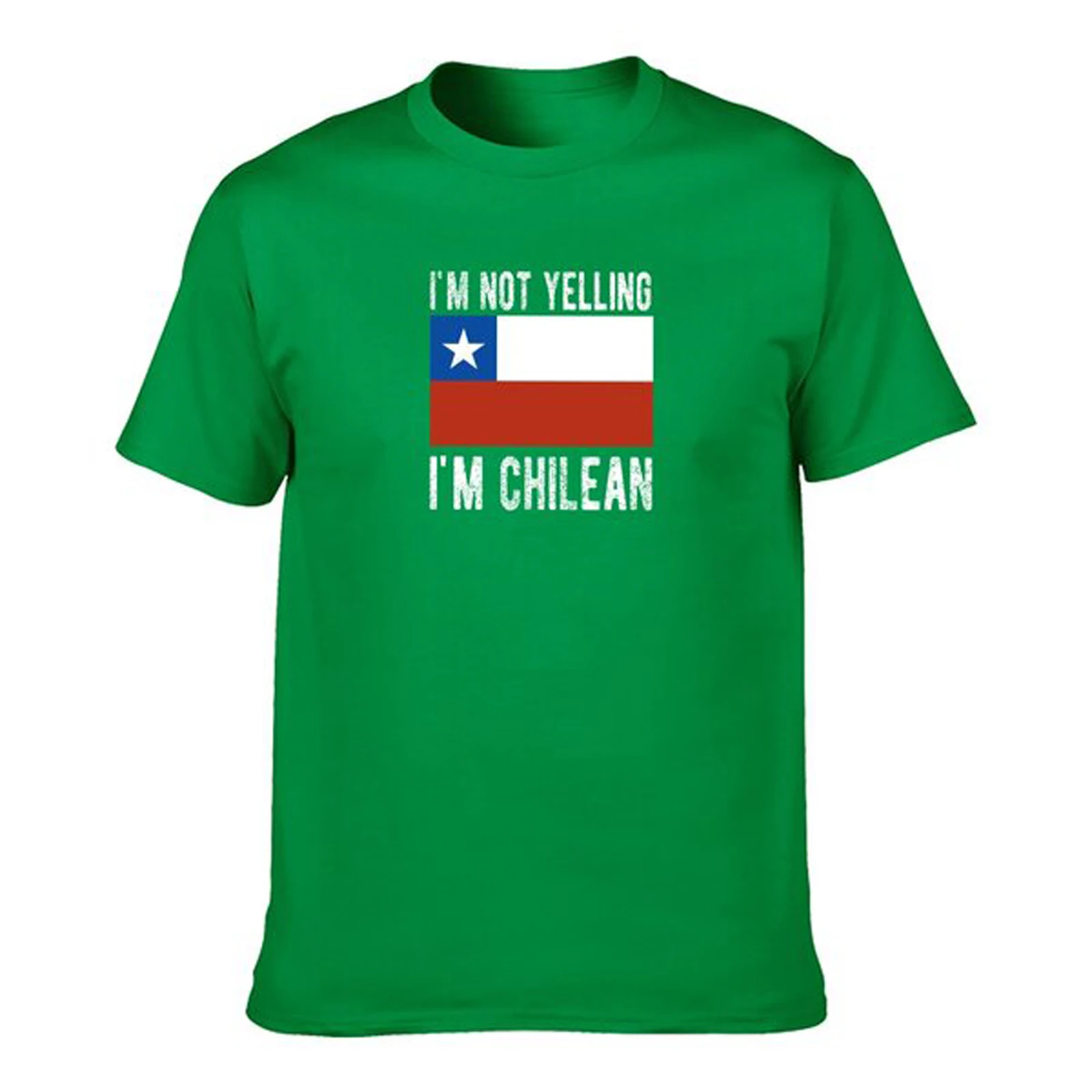 Retro T-Shirt Summer 022528 New I\'M Not Yelling I\'M Chilean Country Flag Chile T Shirt 2024 Hipster Cotton Great Discount Latest