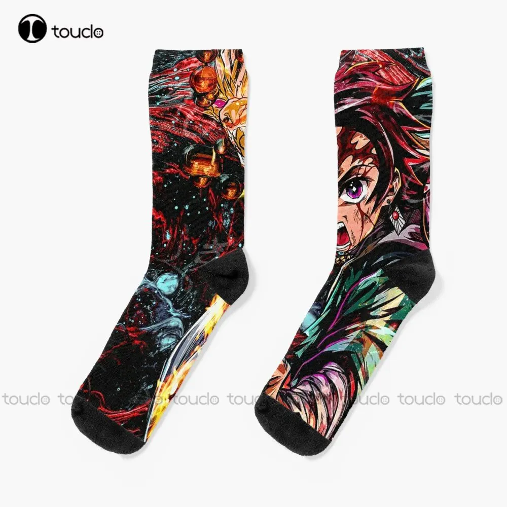 Fire Slayer Power Demons, Slayer Socks Women Socks Personalized Custom Unisex Adult Teen Youth Socks Custom Gift Streetwear