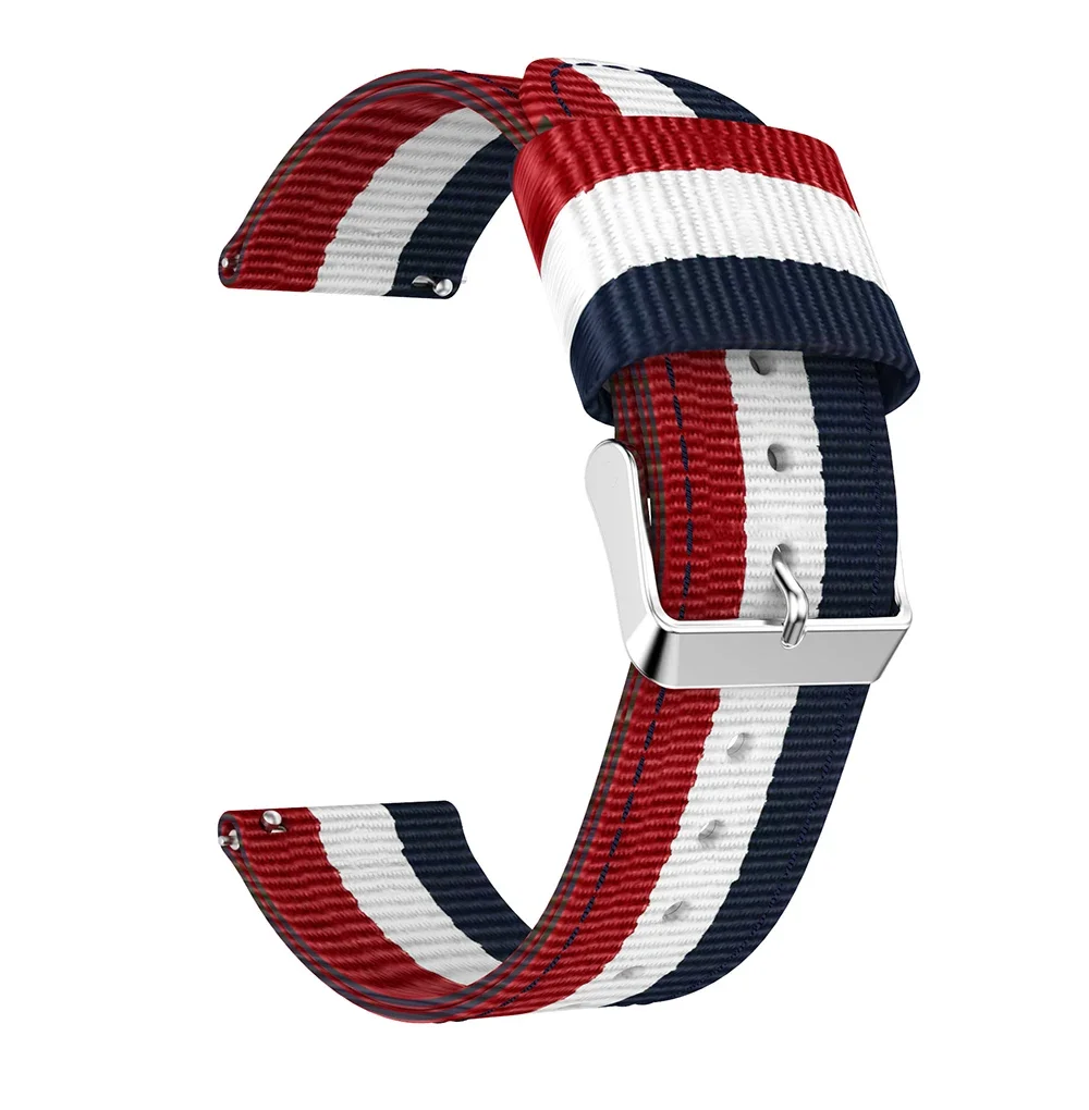 Striped Nylon Strap Watchband For Samsung galaxy watch Active 2 40mm 44mm Active2 Band Bracelet Replacement 20mm Wristband Belt