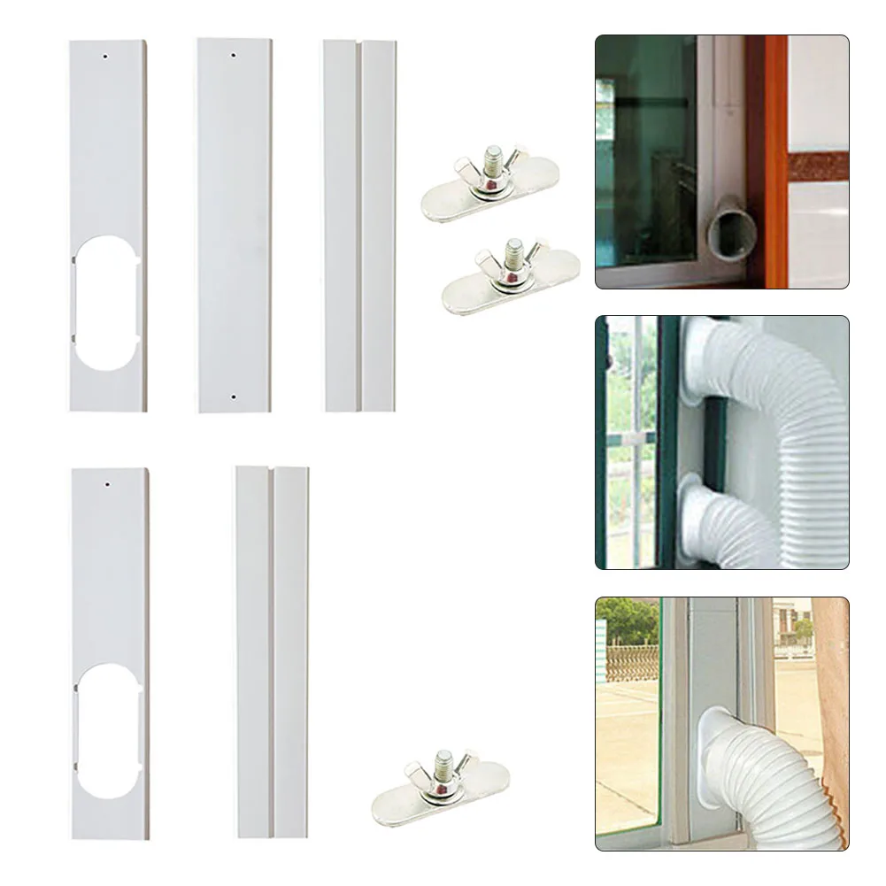 2/3pcs Air Conditioning Panel Adjustable Mobile Air Conditioner Damper Portable Casement Kit PVC Window Sealing Insert Panel