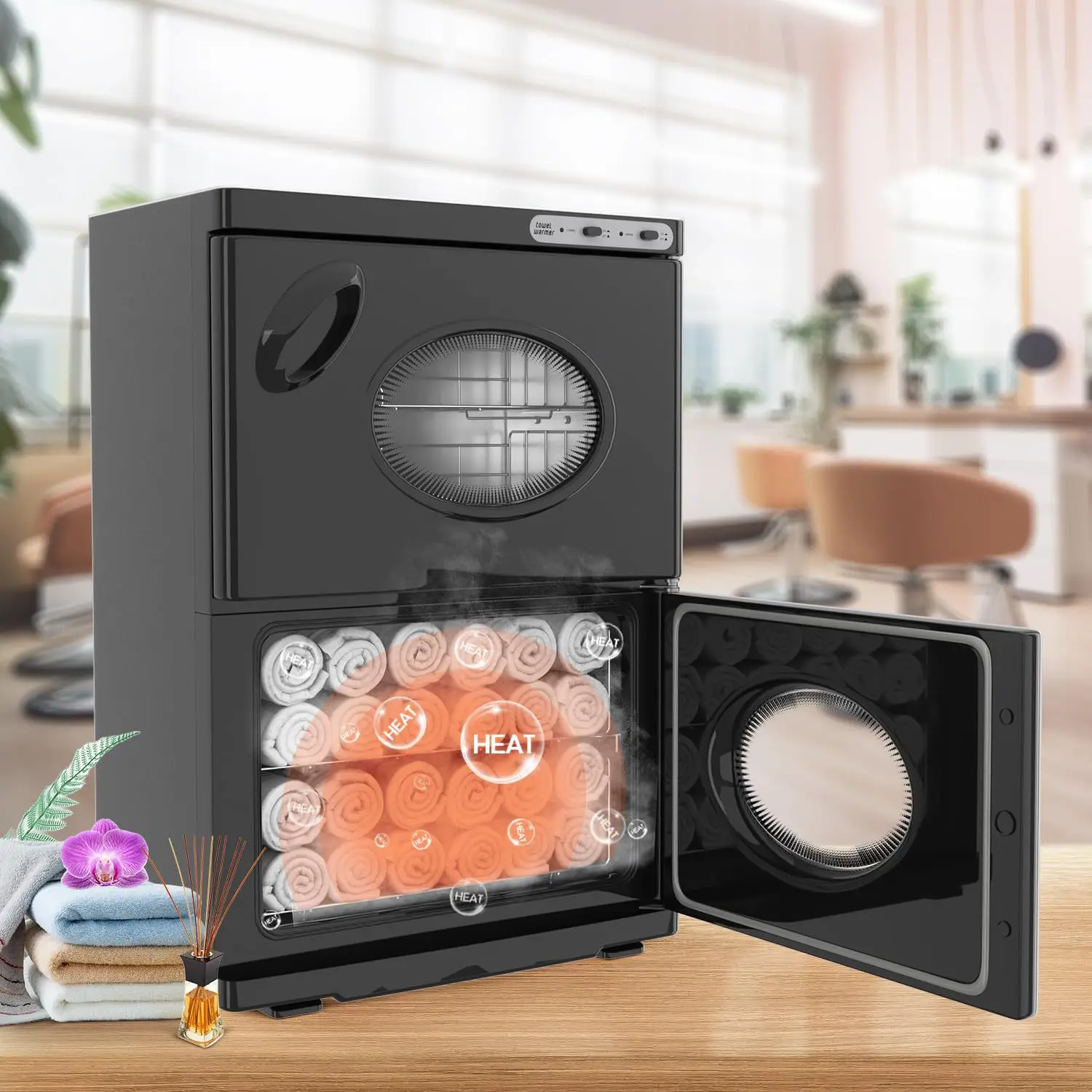 高温加熱滅菌キャビネット 新型二層式タオル消毒機 家庭用ケア・美容・パーソナルケア向け