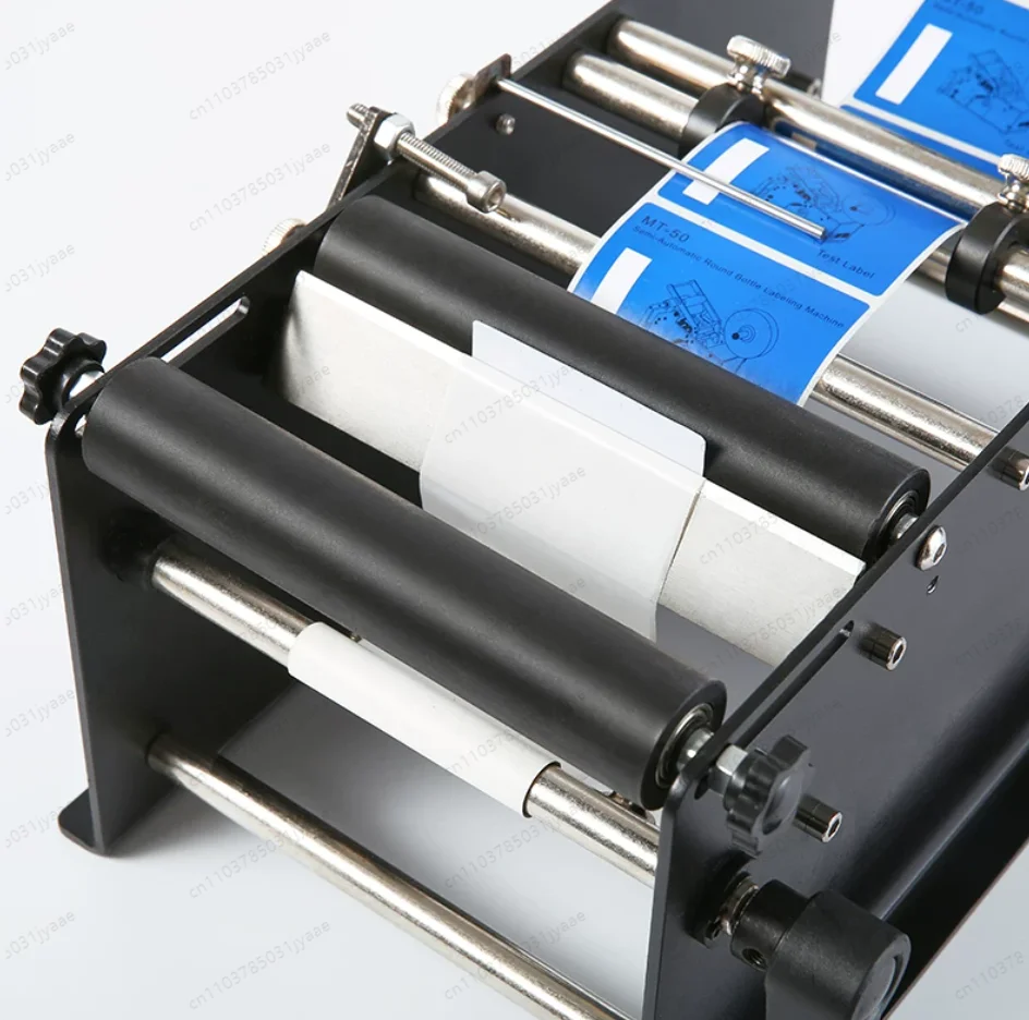 Manual Round Bottle Labeling Machine, Small Desktop Label Applicator for Glass & Plastic Bottles