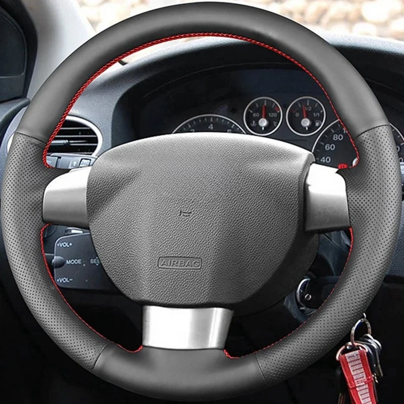 For Ford Focus ST 2005 2006 2007-2012 Focus RS 2009 2010-2011 Car Steering Wheel Cover Auto  Accessories