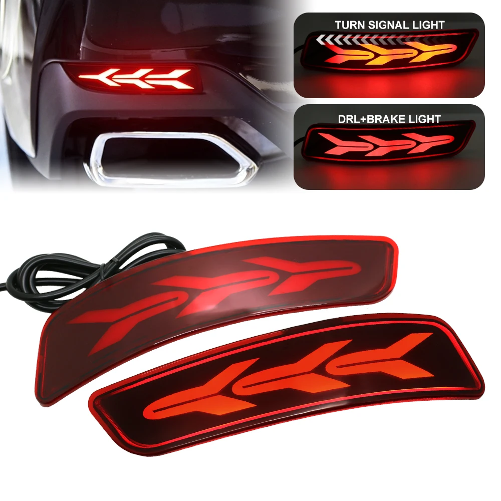 

For Toyota Corolla 2014 2015 2016 2017 2018 Car LED Rear Fog Lamp Bumper Light Brake Light Dynamic Turn Signal Reflector