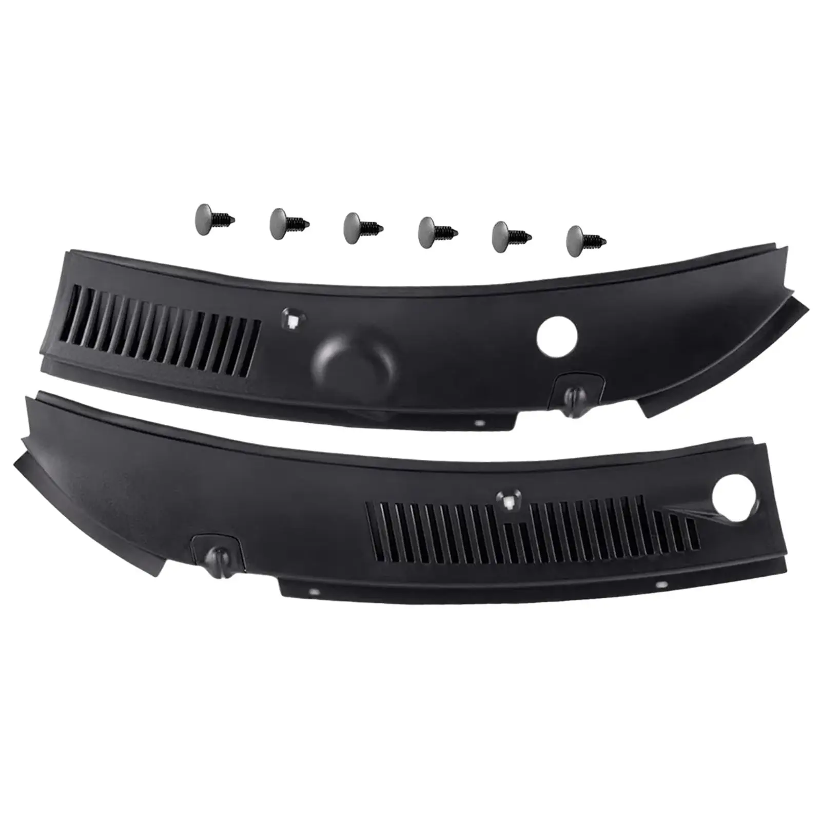 2Pcs Wiper Cowl Grille 3R3Z6302228AAA Spare Parts Windshield Wiper Cowl Vent Grille Panel Hood for Ford Mustang 1999-2004