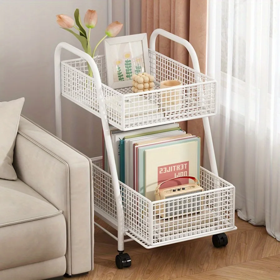 

2-этажные передвижные полки, диван, боковой столик, полки для хранения, тележки для закусок для гостиной, бытовые многофункциональные полки для хранения