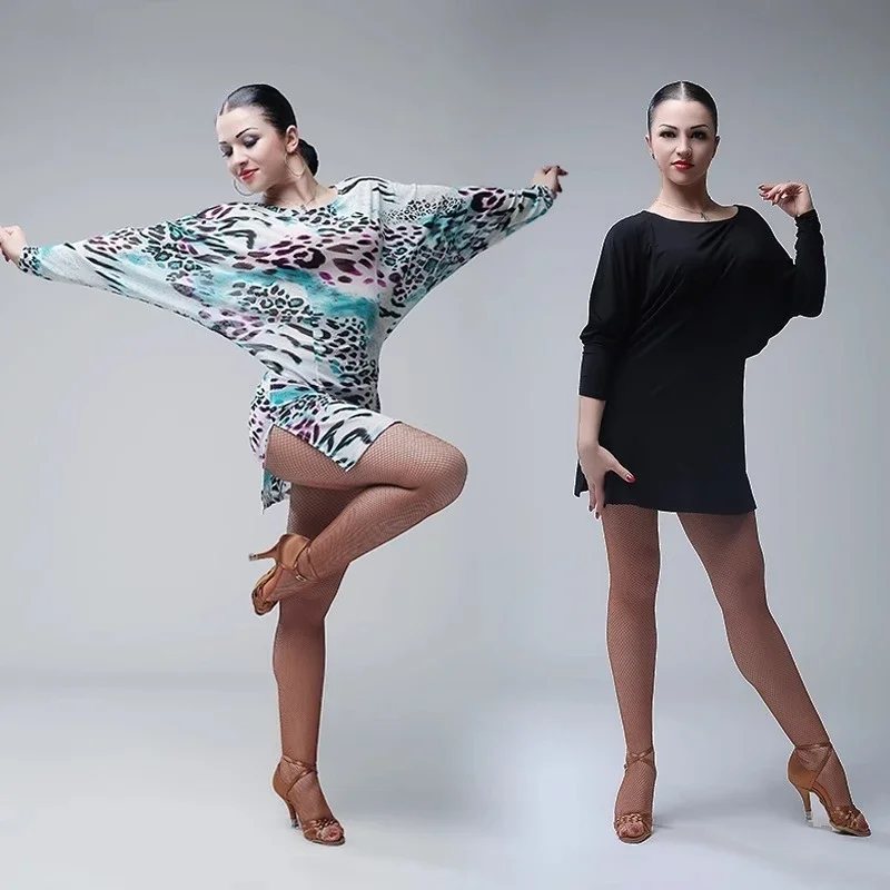 

Customized Batsleeve Adult Women's Latin Dance Skirt Practice Dress Art Exam Performance Dress Dancer Clothes