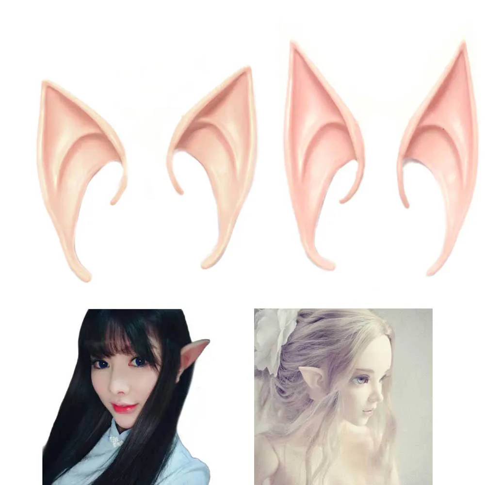 

1Pair Halloween Decoration Angel Latex Elf Ears Photo Props Fairy Angel Dress Up Cosplay vampire Christmas Costume Decor