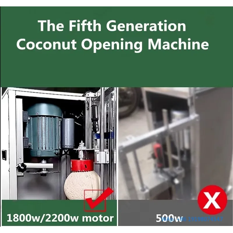 

Commercial Stainless Steel King Coconut Capping Cover Cutter Green Thailand Coconut Top Opening Machine