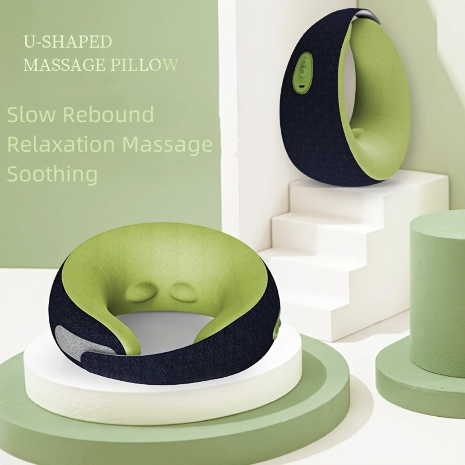 Rechargeable Neck & Shoulder Massage Pillow With Heat - Usb Powered, Multi- Kneading For Neck, Waist, And Back Relief