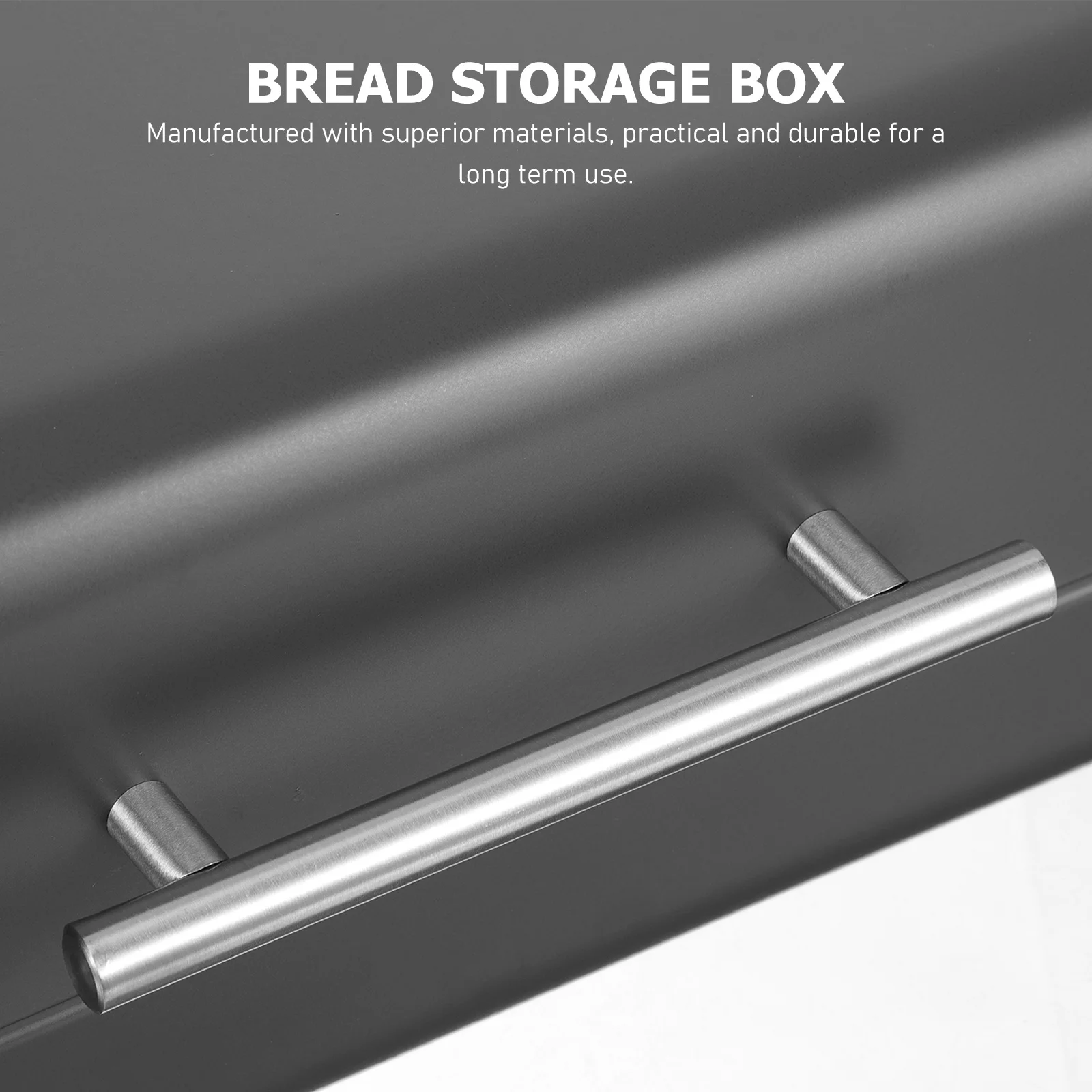

Bread Kitchen Storage Box Multi-function Holder Small Breadbox with Cover Large Capacity Container Loaf Black Bin