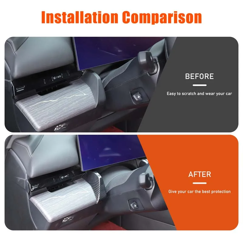 

For BMW 5 Series G60 2024+ ABS Carbon Fiber Car central control display both sides of decorative cover stickers car accessories