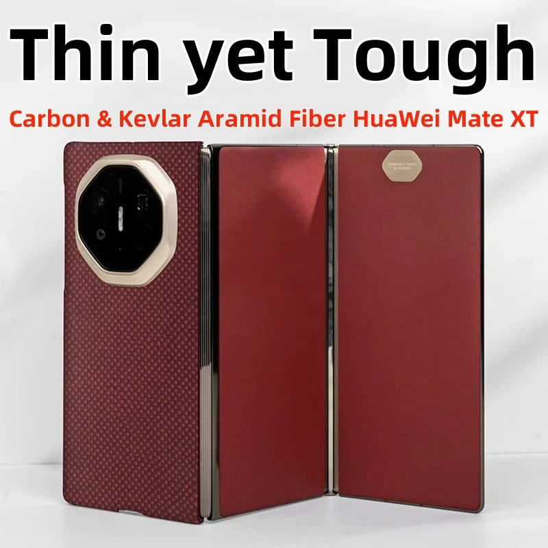 

For huawei mate xt case carbon kevlar 600d fiber aramid magsafe ultra thin hard cover magnetic balck Slim light matte premium