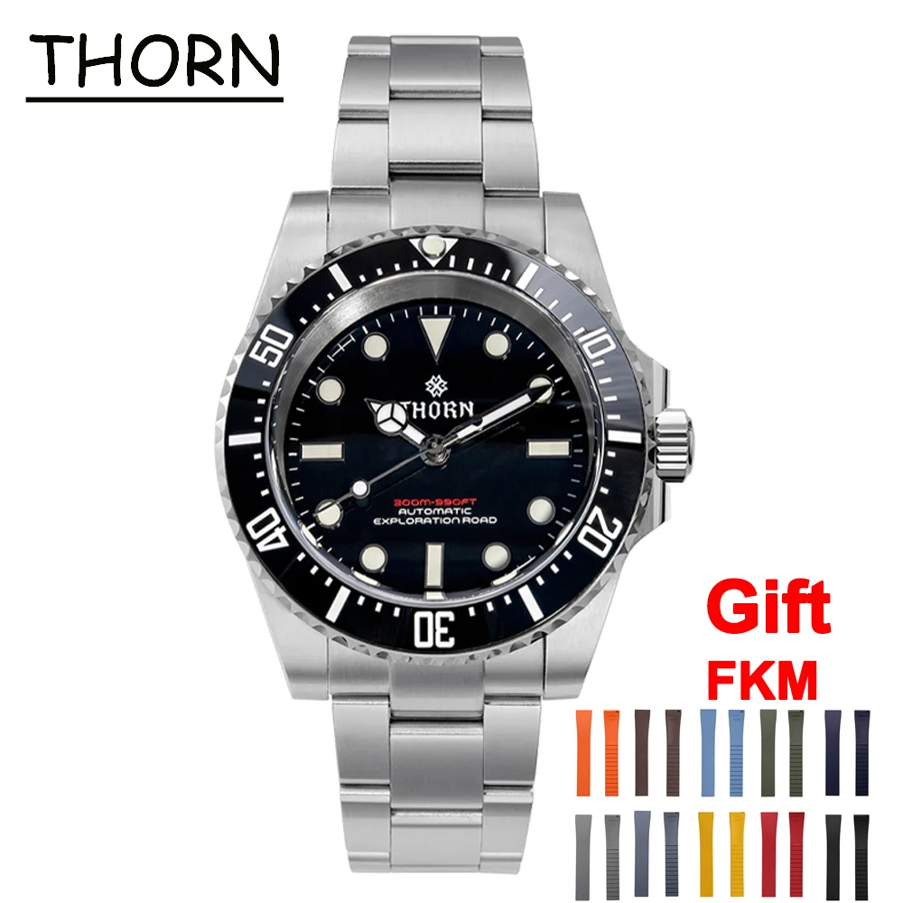 

THORN 40.5mm Titanium Dive Watch for Men NH35 Automatic Mechanical Movement 300M Waterproof Sapphire Glass Luminous Watches