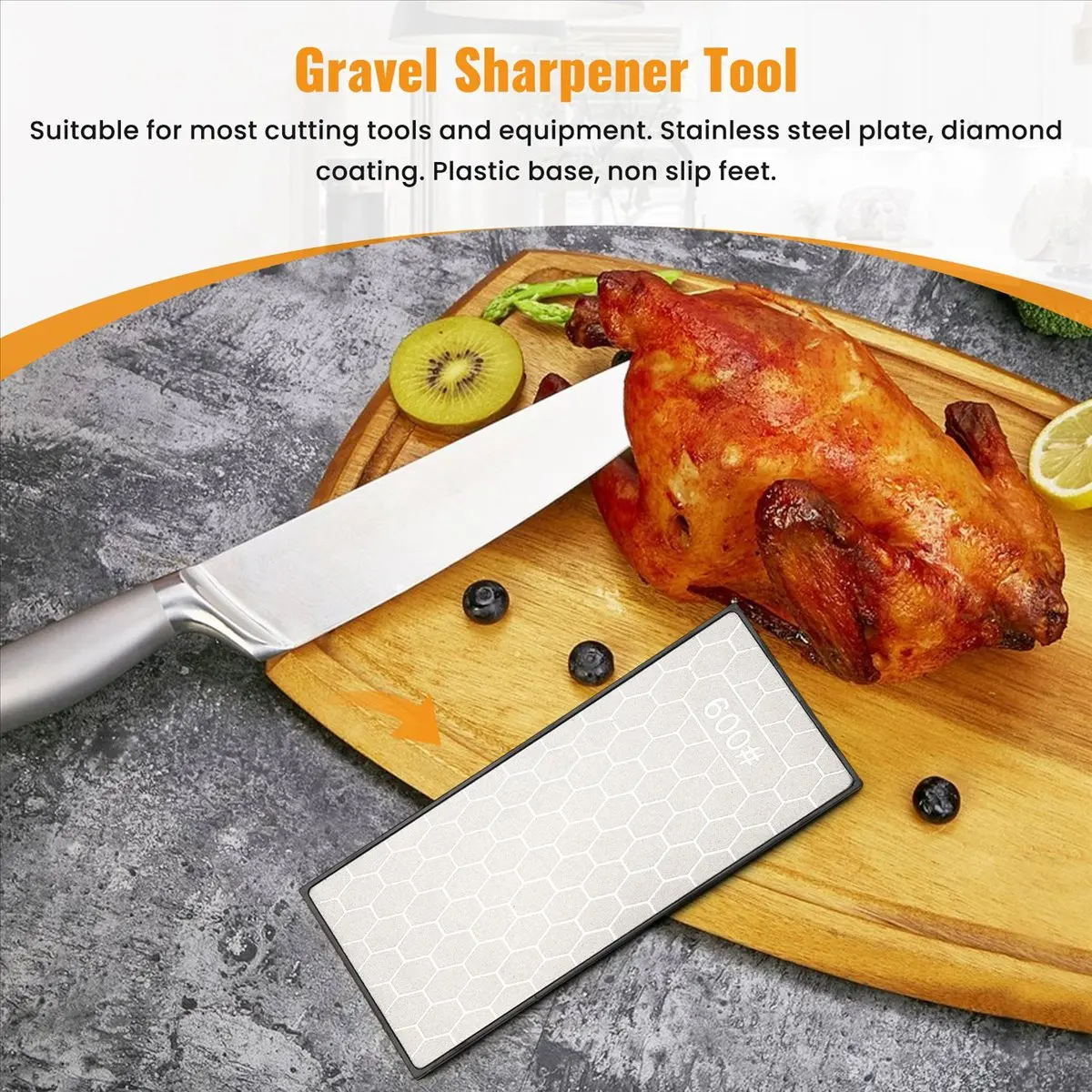 

(AIMA) 600# 1200# Double-Side Sharpener Diamond Whetstone Knife Sharpening Stone Kitchen Grit Chef Knife Grinding Tool