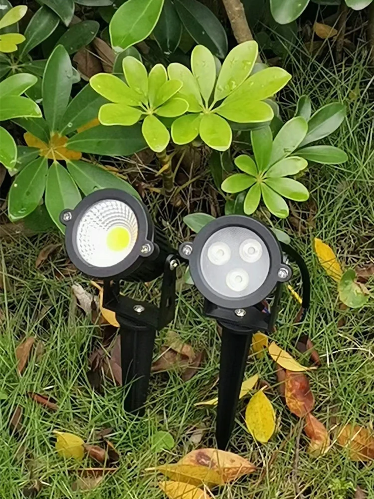 Iluminação decorativa de jardim ao ar livre led 5w iluminação de piso de gramado holofote à prova d'água luz led caminho de jardim holofote ac110v 220v