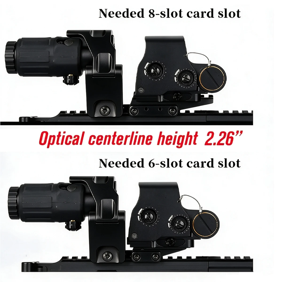 Monture tactique UNITY Optic Riser FTC pour viseur point rouge EOTECH 551 552 553 558, hauteur optique 2,26 pouces, supports de viseur de chasse