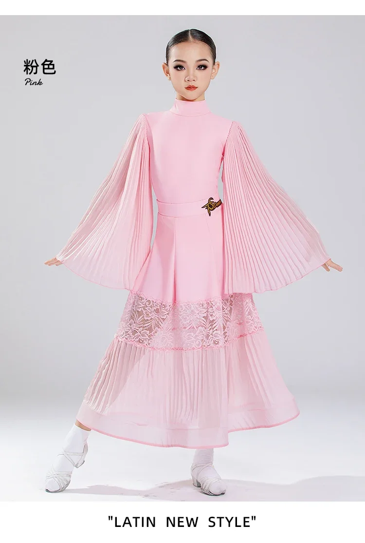 새로운 현대 무용 의상 소녀 훈련 공연 국가 표준 대회 의상 큰 치마 공연 의상