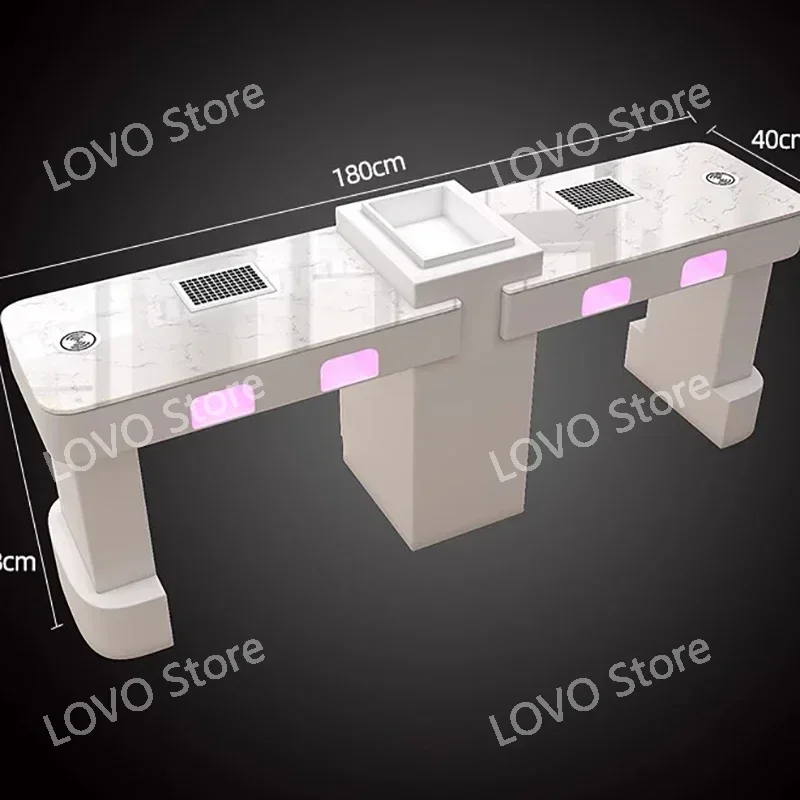 Commerciële Nailtech Bureau Moderne Schoonheid Make-Up Nail Station Tafel Professionele Prachtige Meubels Cy50nt