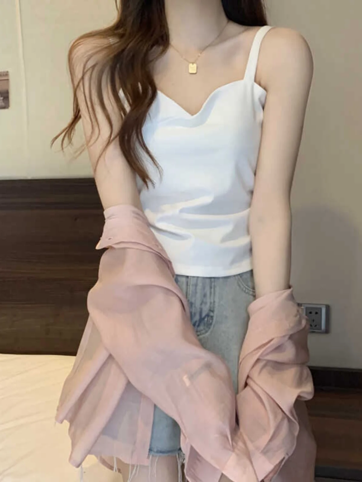 Slimming Small Strap Vest Women's plus Size Summer New Style Conceal Belly Spicy Girl Underwear Base Shirt Commute Style Pure...