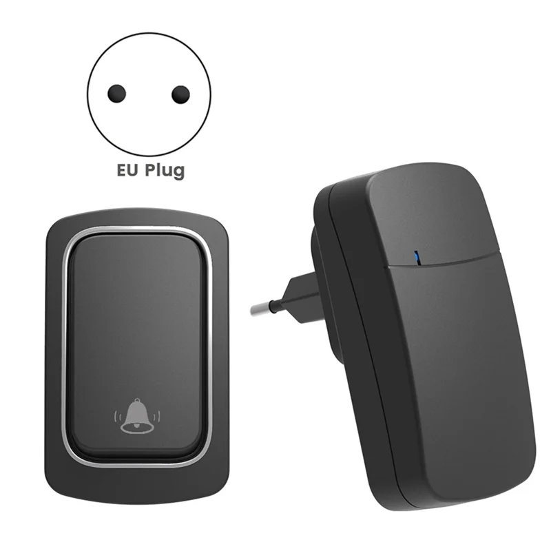 SQPP- Campanello senza fili autoalimentato senza batteria Campanello per porta impermeabile Anello carillon Dispositivo di sicurezza domestica per chiamante per anziani