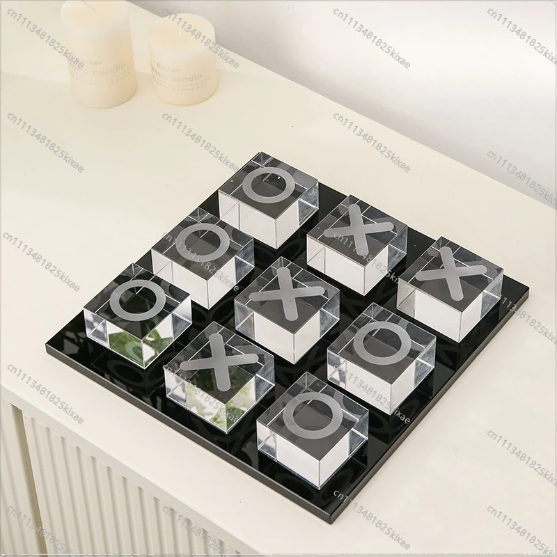 For Minimalist Italian Living Room Desktop Creative High-end Soft Decoration Crystal International Chessboard Decoration