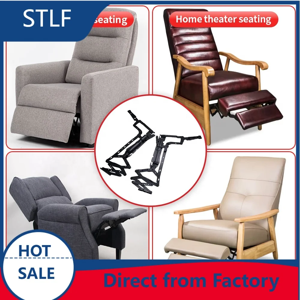 stlf XD-8397 New Arrival Modern Furniture Metal Rack Recliner Mechanism Hinge Two Way High Leg Push Back Sofa Living Room Dining