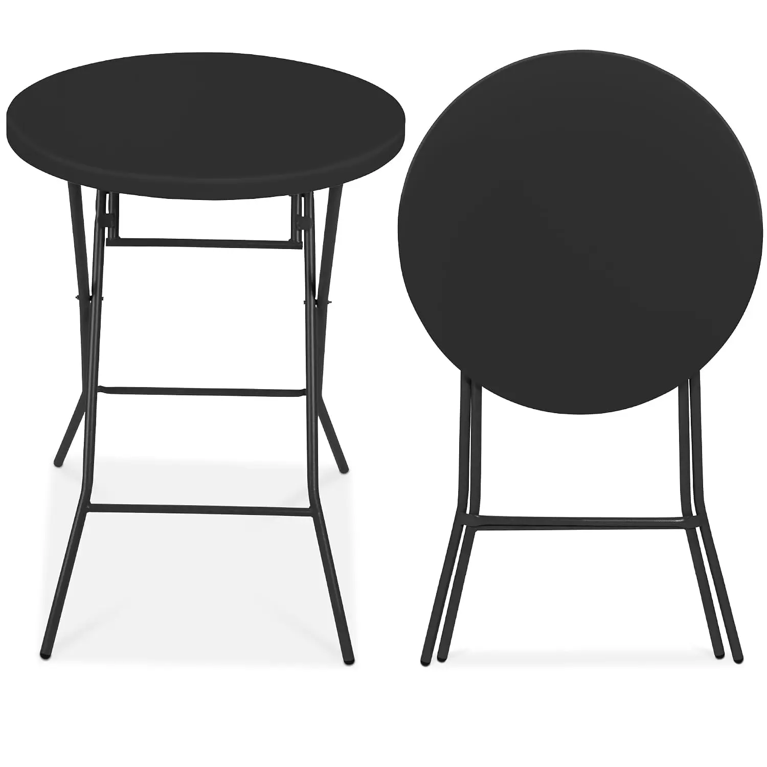 32in Bar Height Folding Table, Round Indoor Outdoor Accessory for Patio, Backyard, Dining Room, Events w/Thick, Customized