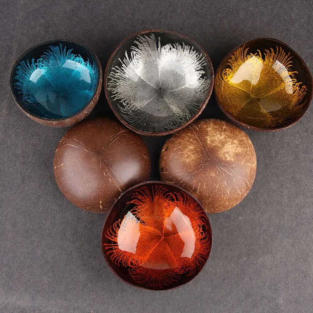 Natural Coconut Shell Candy Bowl Set – Eco-Friendly Decorative Storage for Keys, Nuts & Sundries