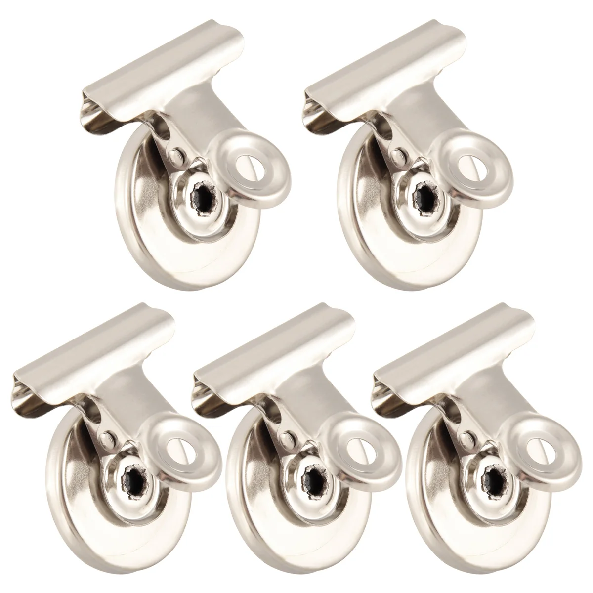 5 ชิ้นตู้เย็นแม่เหล็กคลิปข้อความผู้ถือจับแม่เหล็กโฮมออฟฟิศโลหะ GSY