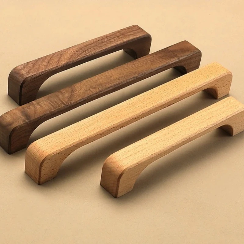 

Cupboard Wooden Handle Kitchen Cabinet Handle Walnut Beech Drawer Solid Wood Furniture Door Drawer Round Knob