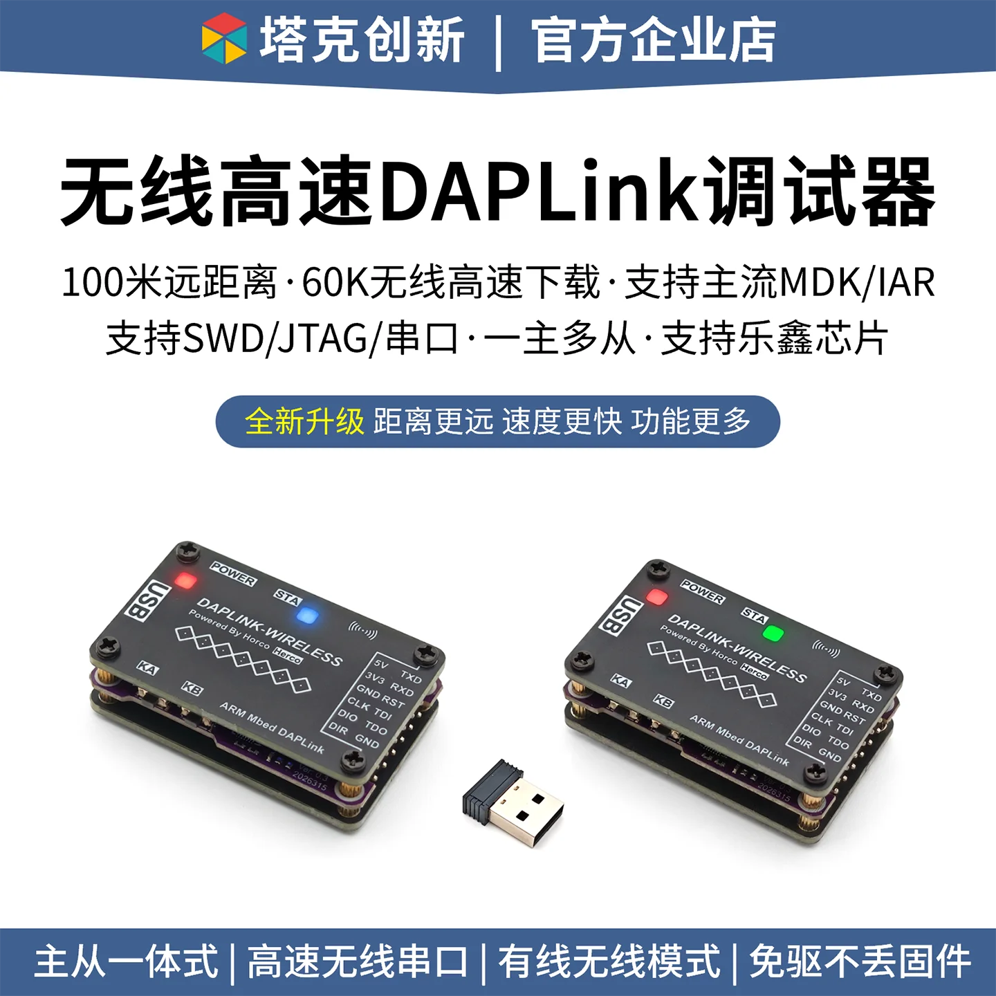 High-speed Wireless Debugger DAPLink Emulator STM32 Programming and Burning Downloader Tucker OpenCTR