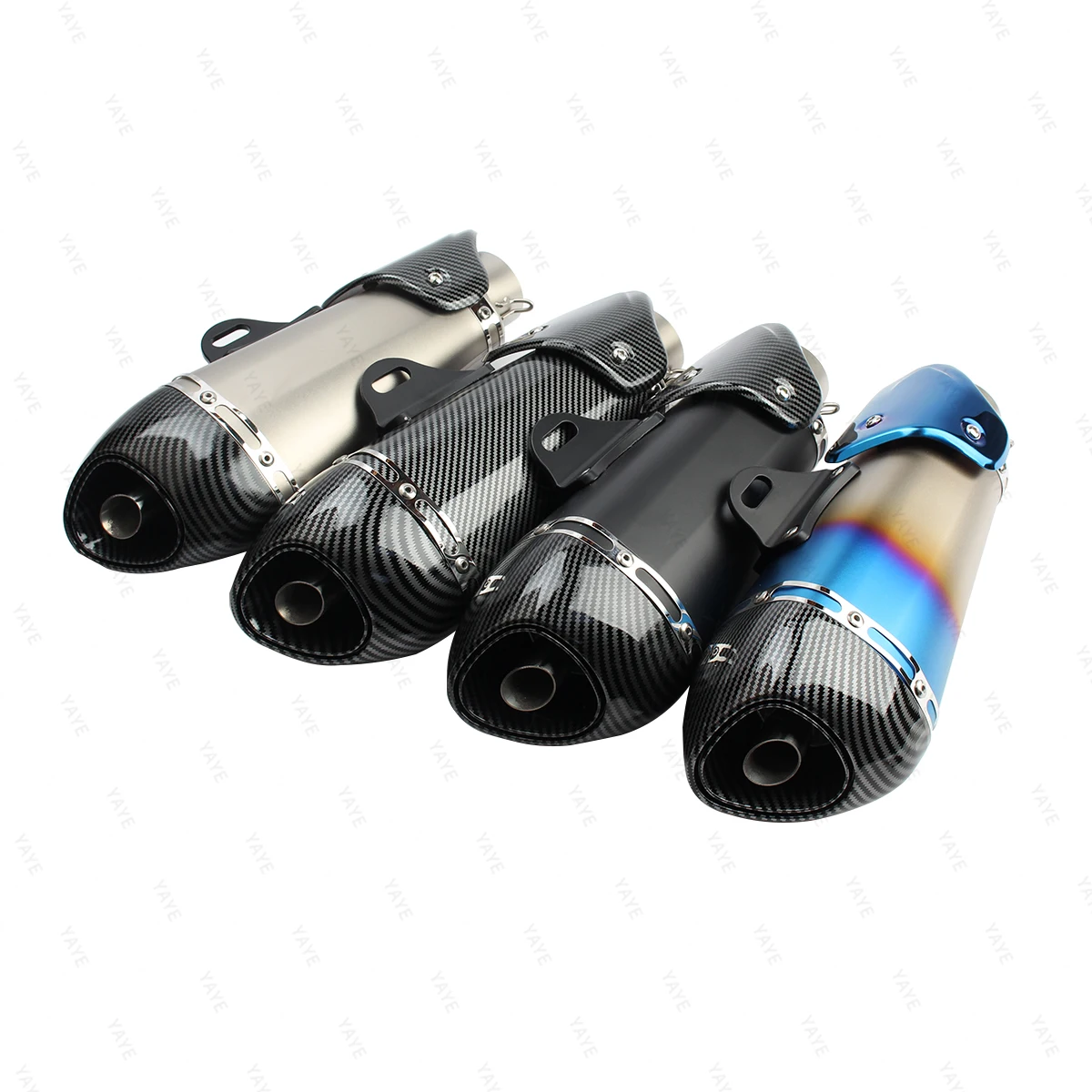 

51MM Caliber Motorcycle Exhaust Pipe - Oval Snake Pattern, Multi-color Options, Motorcycle Modification Accessories