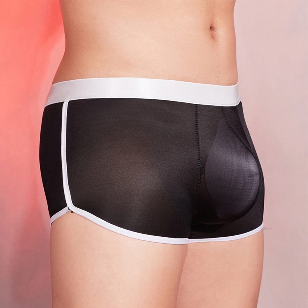 Mens Thin Sheer Underwear U Convex Pouch Shorts See-throughs Briefs Underpants Panties Homme Shorts Trunks Lingerie