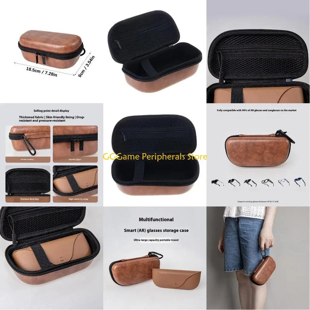U55B Outdoor Ready Kleines Brillenetui, wasserdicht, starke EVA-Konstruktion, stoßfest, leichtes Design für XREAL