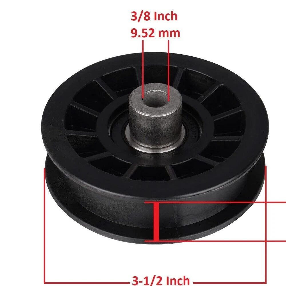 1pcs Black Lawn Mower Pulley Idler Pulley Accessories for Vehicles Flat Idler Pulley for Husqvarna/Craftsman 532194327, 194327